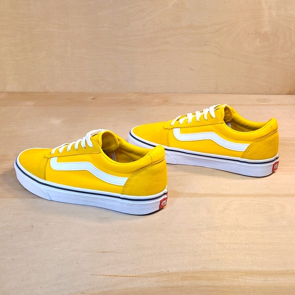 Vans Old Skool Yellow White Suede Shoes - Picture 6 of 10